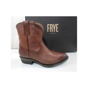 Women's Frye Billy Short Western Booties Pull On Ankle Boots Redwood Size 7.5